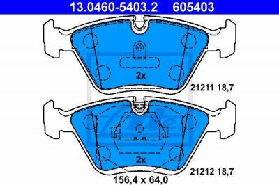 ATE 13.0460-5403.2 Колодки AUDI 100 2,3L 88-90 WVA21211