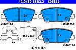 ATE 13.0460-5633.2 комплект тормозных колодок, дисковый тормоз на KIA SORENTO II (XM)