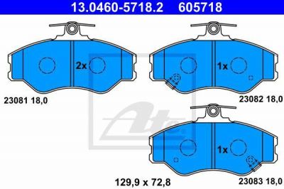 ATE 13.0460-5718.2 комплект тормозных колодок, дисковый тормоз на HYUNDAI H100 автобус (P)