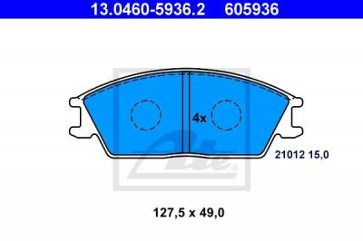 ATE 13.0460-5936.2 Колодки торм.пер. Honda Accord, Hyundai Accent