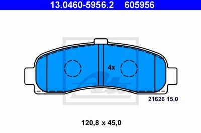 ATE 13.0460-5956.2 Комплект тормозных колодок, диско