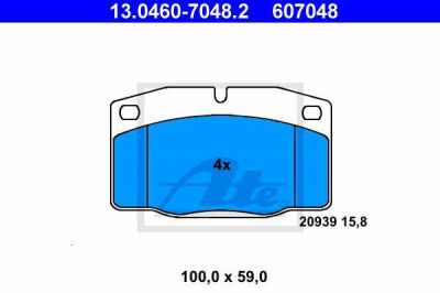 ATE 13.0460-7048.2 Колодки OPEL ASCONA/KADETT/OMEGA/VECTRA WVA20939