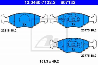 ATE 13.0460-7132.2 комплект тормозных колодок, дисковый тормоз на FIAT ALBEA (178_)