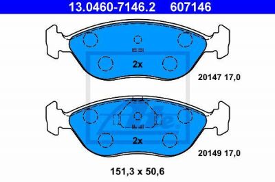 ATE 13.0460-7146.2 комплект тормозных колодок, дисковый тормоз на VOLVO 460 L (464)