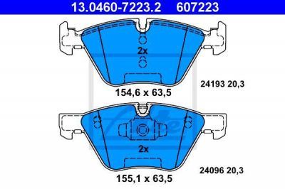 ATE 13.0460-7223.2 Колодки 1-серия E87 130I 2007=>