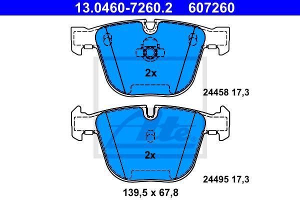 ATE 13.0460-7260.2 Колодки X5/X6 E70 2007=>