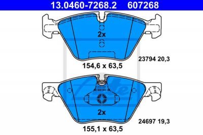 ATE 13.0460-7268.2 Колодки передние 5:F07/F10/F11 7:F02/F04