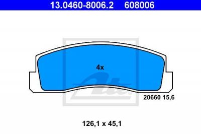 ATE 13.0460-8006.2 Колодки пер.ВАЗ NIVA 2121