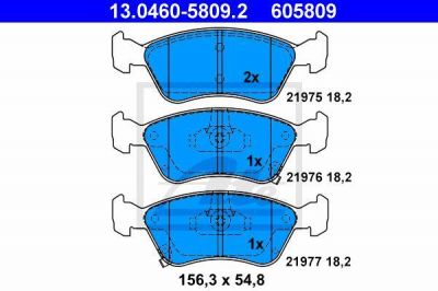 ATE 13.0460.5809.2 Колодки торм.пер. Toyota Avensis