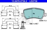 ATE 13.0470-2736.2 комплект тормозных колодок, дисковый тормоз на VOLVO S80 II (AS)