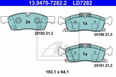 ATE 13.0470-7282.2 комплект тормозных колодок, дисковый тормоз на MERCEDES-BENZ GLE (W166)