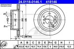 ATE 24.0118-0146.1 Диск торм. зад. MITSUBISHI PAJERO 07=> длинная база