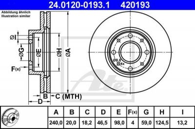 ATE 24.0120-0193.1 тормозной диск на FIAT ALBEA (178_)