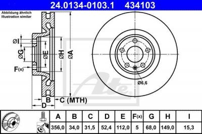 Ate 24.0134-0103.1 Тормозной диск