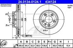 ATE 24.0134-0124.1 Диск торм. пер. Audi Q7, VW Touareg (правый)