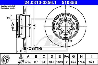 ATE 24.0310-0356.1 Диск тормозной Power Disc 24.0310-0356.1