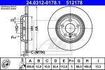 ATE 24.0312-0178.1 тормозной диск на AUDI A4 Avant (8K5, B8)
