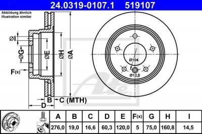 ATE 24031901071 Диск тормозной зад. E46 Power Disk