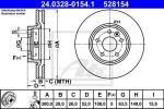 ATE 24.0328-0154.1 тормозной диск на VOLVO V70 III (BW)