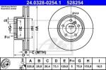 ATE 24.0328-0254.1 тормозной диск на X3 (F25)