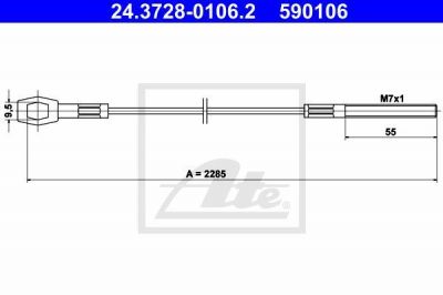 ATE 24.3728-0106.2 трос, управление сцеплением на VW KAEFER кабрио (15)
