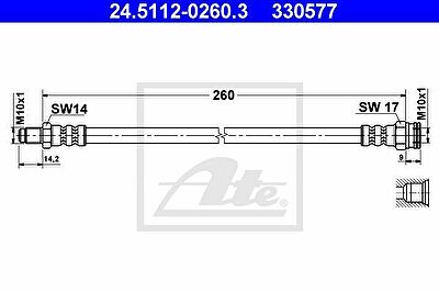 ATE 24.5112-0260.3 тормозной шланг на FIAT DUCATO Panorama (280)