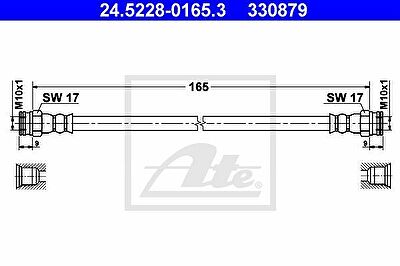 ATE 24.5228-0165.3 тормозной шланг на FIAT PANDA Van (169)