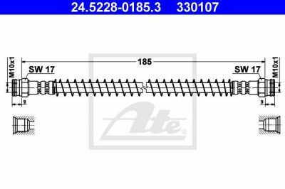 ATE 24.5228-0185.3 тормозной шланг на PEUGEOT 305 I Break (581D)