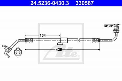 ATE 24.5236-0430.3 тормозной шланг на FORD TRANSIT c бортовой платформой/ходовая часть (E_ _)