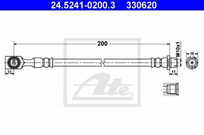 ATE 24.5241-0200.3 тормозной шланг на OPEL ASTRA G универсал (F35_)