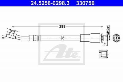 ATE 24.5256-0298.3 тормозной шланг на OPEL COMBO Tour