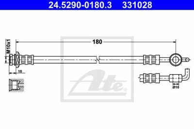 ATE 24.5290-0180.3 тормозной шланг на OPEL FRONTERA B (6B_)