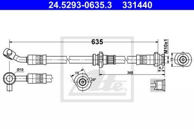 ATE 24.5293-0635.3 тормозной шланг на NISSAN JUKE (F15)