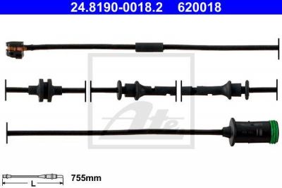 ATE 24.8190-0018.2 сигнализатор, износ тормозных колодок на OPEL ASTRA G универсал (F35_)