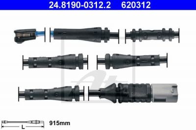 ATE 24.8190-0312.2 Датчик износа задних колодок 5-Serie(F10/F11)/7-Serie(F01/F02) 08->