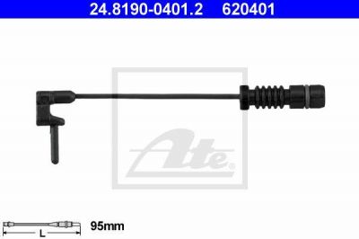 ATE 24.8190-0401.2 сигнализатор, износ тормозных колодок на MERCEDES-BENZ A-CLASS (W168)