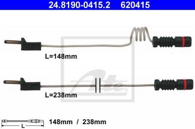 ATE 24.8190-0415.2 сигнализатор, износ тормозных колодок на MERCEDES-BENZ VARIO автобус