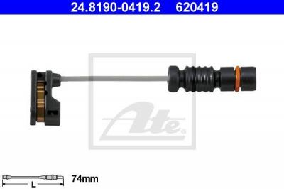 ATE 24.8190-0419.2 сигнализатор, износ тормозных колодок на MERCEDES-BENZ C-CLASS (W202)