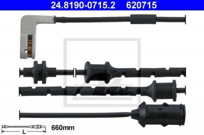 ATE 24.8190-0715.2 сигнализатор, износ тормозных колодок на OPEL VECTRA B универсал (31_)