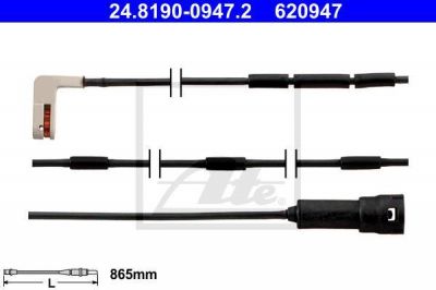 ATE 24.8190-0947.2 сигнализатор, износ тормозных колодок на OPEL OMEGA A универсал (66_, 67_)