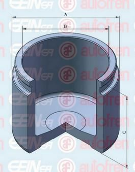 AUTOFREN SEINSA D025308 поршень, корпус скобы тормоза на TOYOTA YARIS (NHP13_, NSP13_, NCP13_, KSP13_, NLP13_)