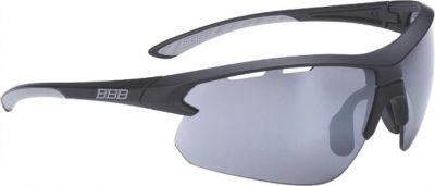 Очки солнцезащитные BBB Impulse grey temple tips, PC Smoke flash mirror lenses матовый черный (BSG-52) (б/р)