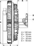 BERU Вискомуфта VAG A4/A6/Golf IV/Bora/Passat B5 1,6-2,3L 95-05 (058121350, LK001)
