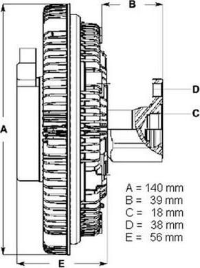 BERU Вискомуфта VAG A4/A6/Golf IV/Bora/Passat B5 1,6-2,3L 95-05 (058121350, LK001)