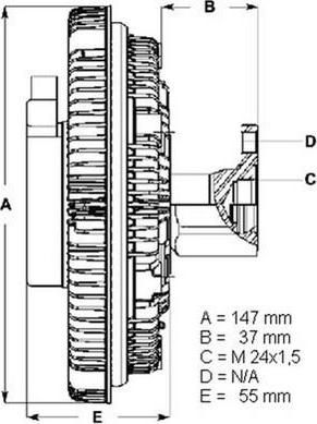 BERU Вискомуфта VAG A4/A6/A8/Passat B5 2,5TDI 97-05 (059121350H, LK002)