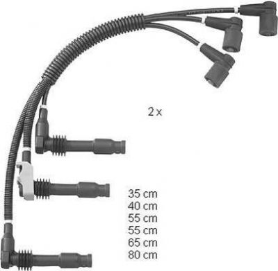 BERU Провода в/в OPEL VECTRA B X25XE/SAAB (ZEF1235)