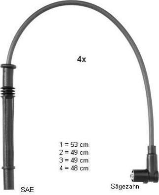 Beru ZEF1604 комплект проводов зажигания на RENAULT CLIO II (BB0/1/2_, CB0/1/2_)