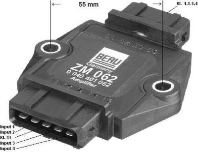 BERU модуль зажигания Bosch Audi A4/A6/A8,VW Bora/Passat 1.8T 94> (ZM062)