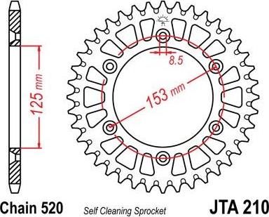 BIKE ALERT Звезда цепного привода (JTA 210 52)