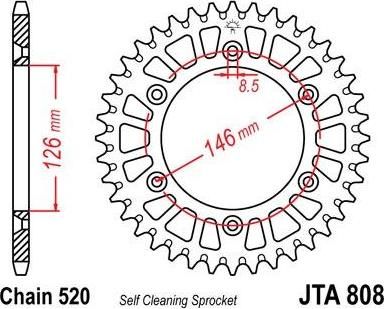 BIKE ALERT Звезда цепного привода (JTA 808 49)